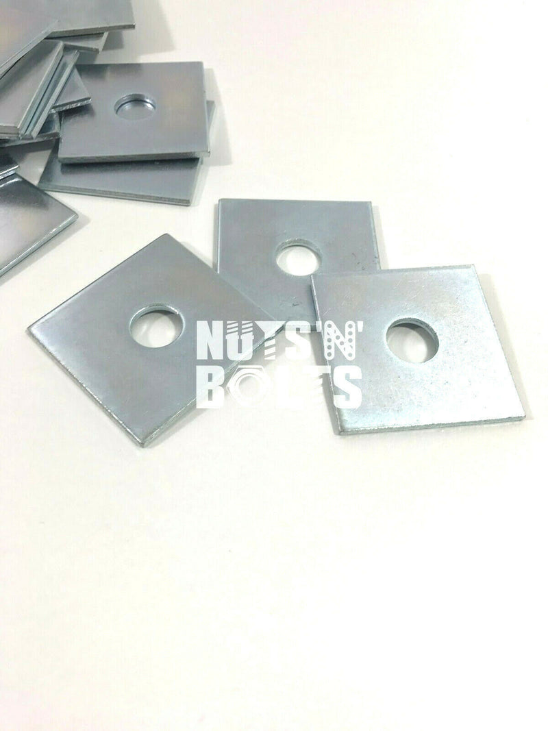 M8 x 40mm x 40mm x 5mm THICK SQUARE PLATE WASHERS ZINC PLATED 8mm x 40 x 40 x 5