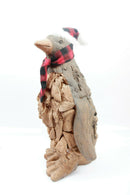 Christmas Penguin Primus Wood Effect Frost Proof Ornament Garden Home Animal