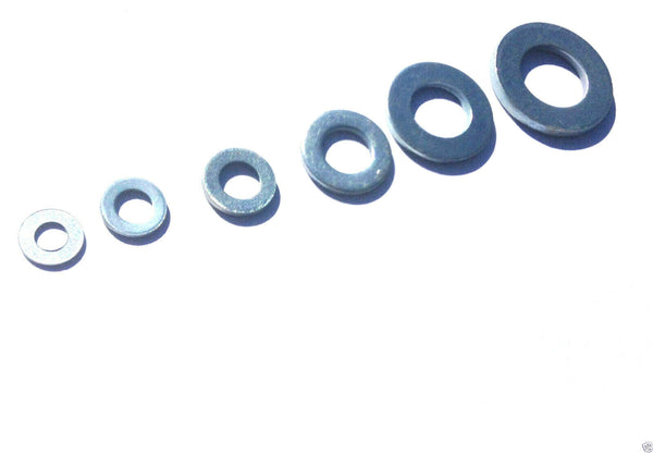 100 Pack Bright Zinc Plated Form A Flat Washer Mixed Pack M4 M5 M6 M8 M10