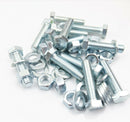 grade 8.8 M12 x 50 sets setscrews fully threaded bolts zinc plated Pack of 12