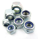 Metric Fine Extra Fine 10.9 Grade High Tensile Nyloc Nuts M8 To M24 Bright Zinc