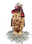 Christmas Penguin Primus Wood Effect Frost Proof Ornament Garden Home Animal