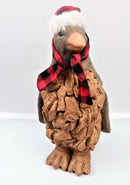 Christmas Penguin Primus Wood Effect Frost Proof Ornament Garden Home Animal