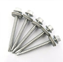 (Pack OF 100) 5.5 x 57mm Tech Screws for roofing & cladding self drill tek screw