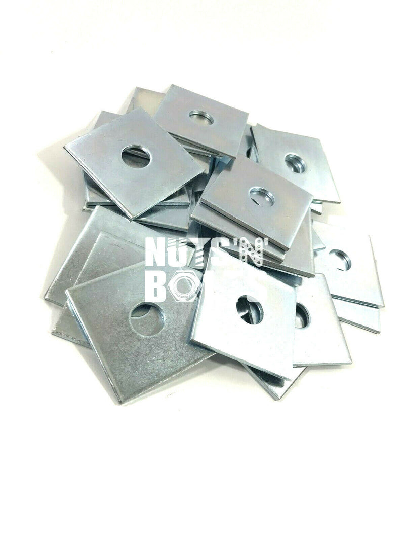 M8 x 40mm x 40mm x 5mm THICK SQUARE PLATE WASHERS ZINC PLATED 8mm x 40 x 40 x 5