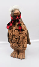 Christmas Penguin Primus Wood Effect Frost Proof Ornament Garden Home Animal