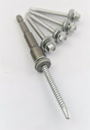(Pack OF 100) 5.5 x 57mm Tech Screws for roofing & cladding self drill tek screw