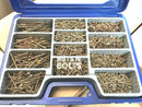 ASSORTED GENERAL PURPOSE WOODSCREWS - TRADE BOX OF 1700 WOOD SCREWS 20mm - 80mm
