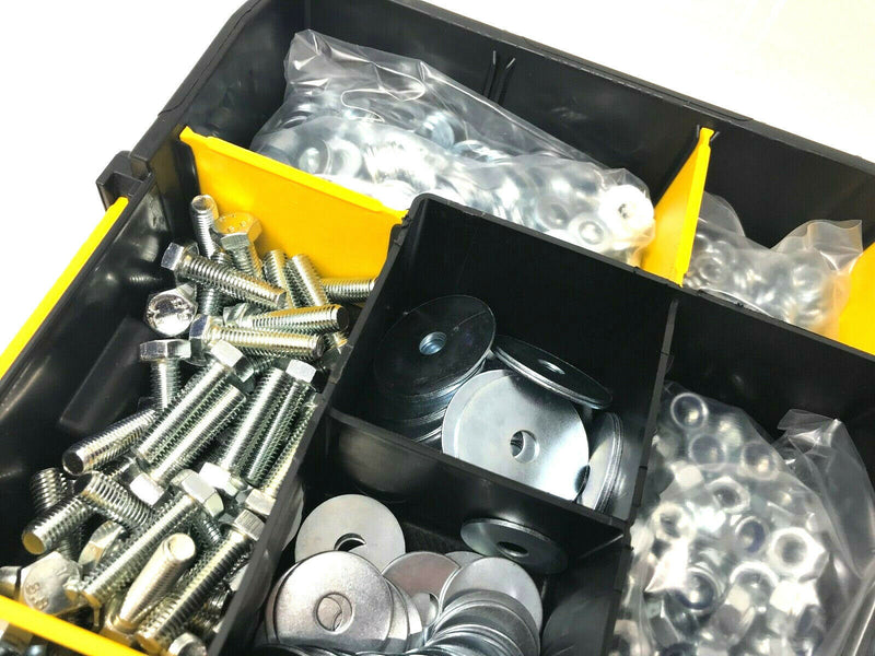 945 Piece GRADE 8.8 M8 8mm Stanley Box ZINC NUTS BOLTS AND WASHER ASSORTMENT KIT