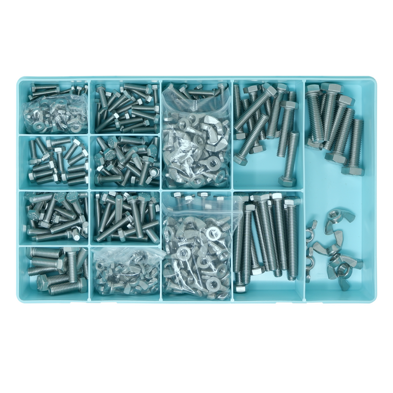 A2 Assorted Box kit M4,M5 M6 M8 M10 Various Nuts & Bolts Mix Setscrews Stainless