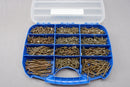ASSORTED GENERAL PURPOSE WOODSCREWS - TRADE BOX OF 1700 WOOD SCREWS 20mm - 80mm