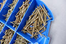 ASSORTED GENERAL PURPOSE WOODSCREWS - TRADE BOX OF 1700 WOOD SCREWS 20mm - 80mm