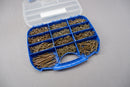 ASSORTED GENERAL PURPOSE WOODSCREWS - TRADE BOX OF 1700 WOOD SCREWS 20mm - 80mm