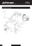 Jefferson 50 Litre 2HP 10 Bar Compressor 230V (13A)