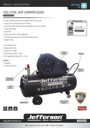 Jefferson 150 Litre 3HP 10 Bar Compressor (230V)