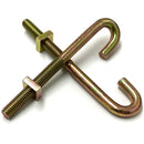 M8 x 100 J HOOK BOLTS & SQUARE NUTS ZINC & YELLOW