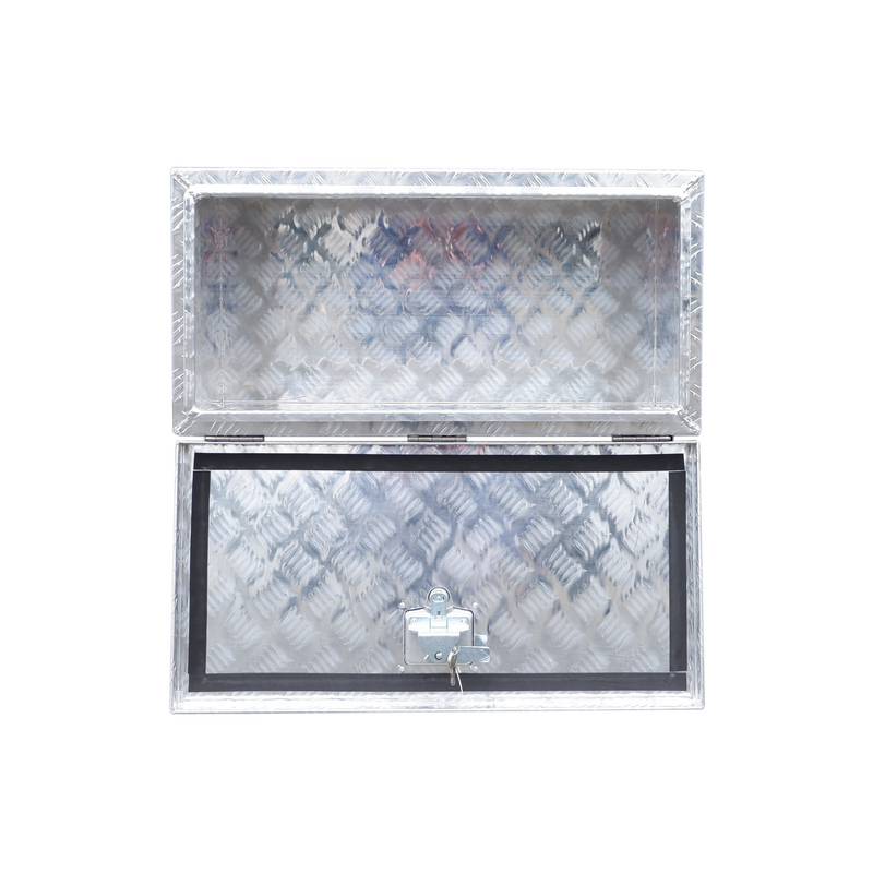 Aluminium Checker Plate Toolbox - Trailer Storage Box - 700X350X350MM