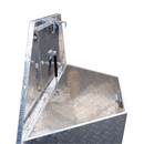 Aluminium Checker Plate Toolbox - Trailer Storage Box - 865X485X395MM