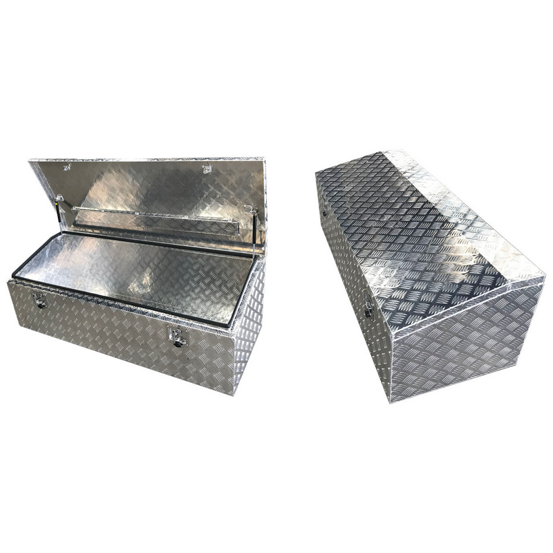 Aluminium Checker Plate Toolbox - Trailer Storage Box - 1500X600X500MM