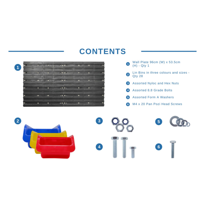2,650 Piece M4 M5 M6 & M8 Nut, Bolt & Washer Workshop Assortment