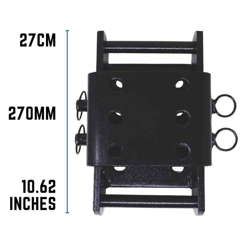 Black Adjustable 270mm Tow Hitch Drop Plate 2 Pin