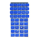 30kg M6 To M20 Nut, Bolt & Washer Assortment with 40 Lin Bins & Backplate