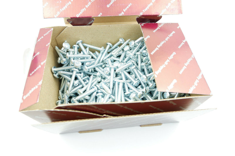 4.8 x 38 POZI PAN SELF TAPPING SCREWS ZINC PLATED POZIDRIVE TAPPERS