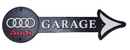 Cast Iron Audi Garage Straight Arrow Sign Audi Logo Workshop Shop Wall Plaque