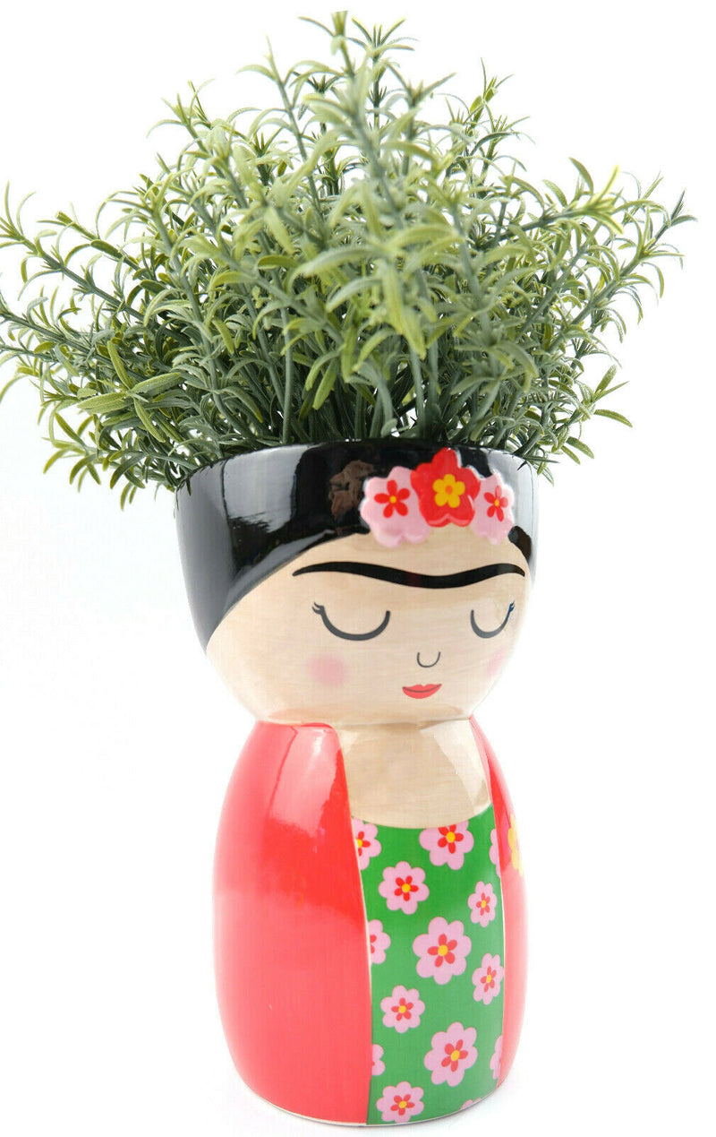Sass & Belle Frida Kahlo Body Shaped Flower Vase Planter Mexican Decor Gift