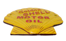 Cast Iron Golden Shell Motor Oil Wall Plaque Sign Shell shape Gasoline Garage