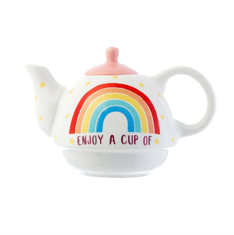 Sass & Belle Rainbow Positivitea Tea For One New Home Kitchen Dining Teapot