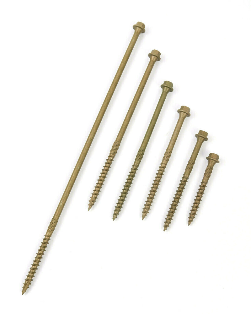 HEX HEAD LANDSCAPE SCREWS SLEEPER DECKING FIXING TIMBERFIX TIMBERLOK IN-DEX TYPE