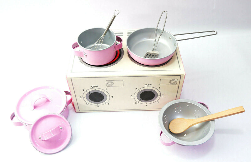 Sass and Belle Children Toy TeaSet Cooking set Kitchen Suitcase Metal Tin