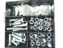 Grade 8.8 Assorted Box kit M10 Nuts And Bolts Setscrews Bright Zinc 150 Pieces