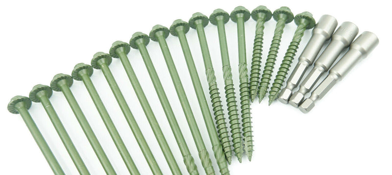 Spectre Landscape Screws Timber Sleeper Decking Fencing Fixing Hex Head 50 Pack