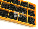 310 ASSORTED PIECE, No. 4 6 8 10 BLACK FLANGE POZI PAN SELF TAPPING SCREWS KIT