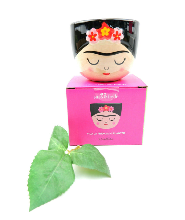 Sass & Belle Mini Small Frida Kahlo Face Planter Flower Plant Pot Home Decor