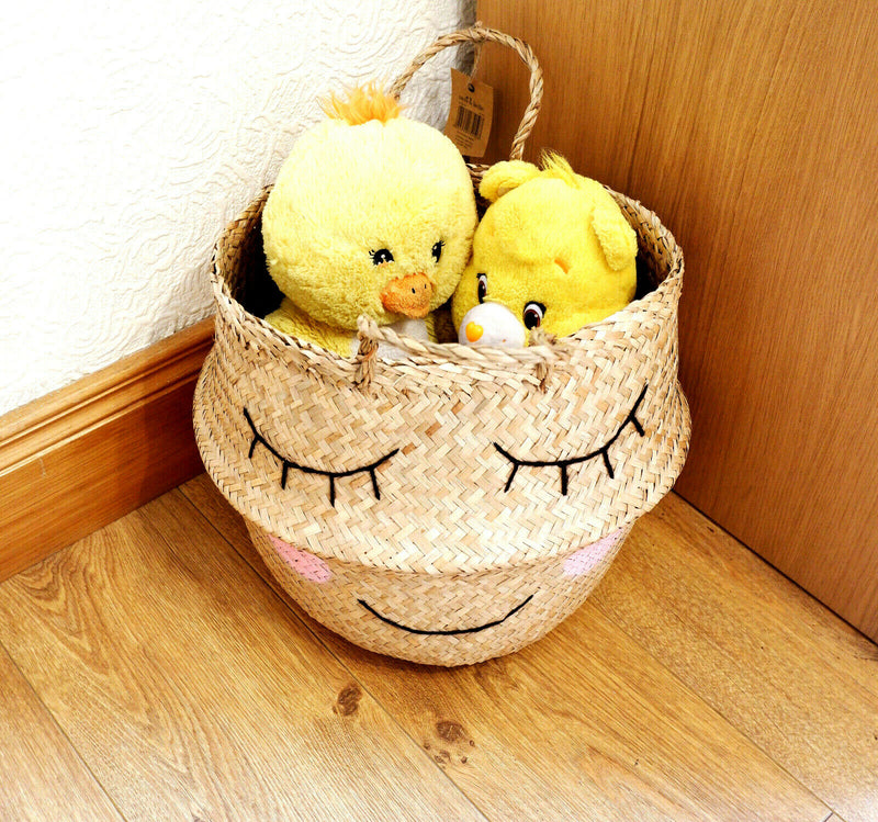 Sweet Dreams Basket Seagrass Storage Perfect for a Nursery or Kid's Bedroom