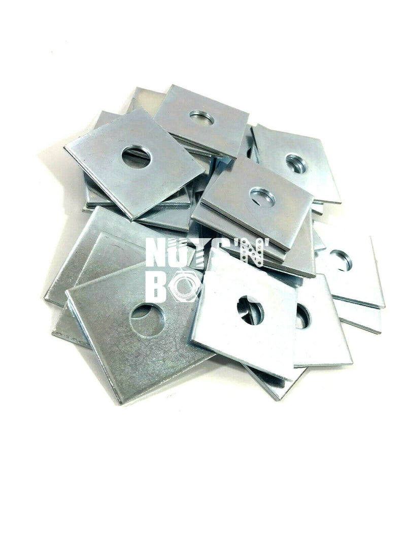 M12 x 40mm x 40mm x 3mm THICK SQUARE PLATE WASHERS ZINC PLATE M12mm x 40 x 40 x3