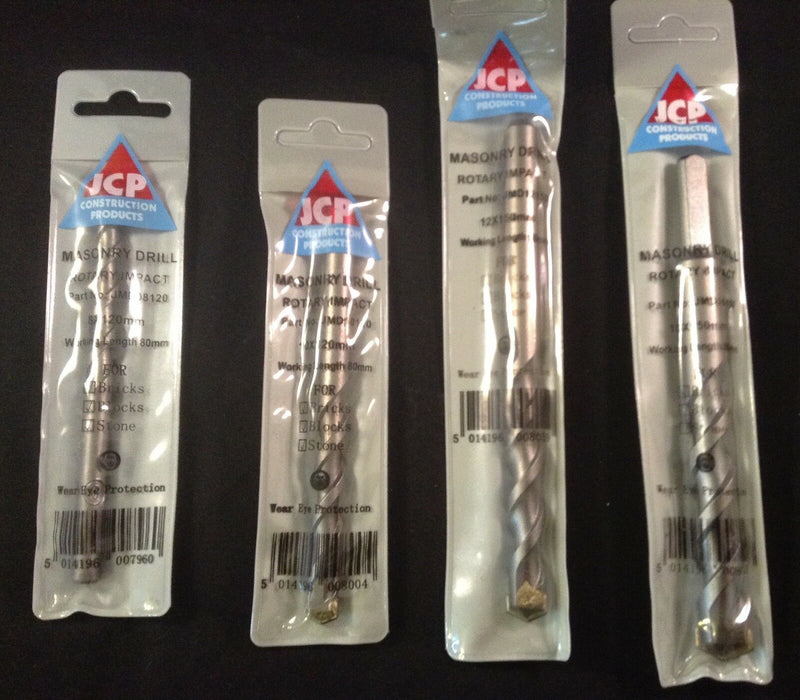 JCP - MASONARY DRILL ROTARY IMPACT DRILL BIT 8x120mm 10x120mm 12x150mm 16x150mm