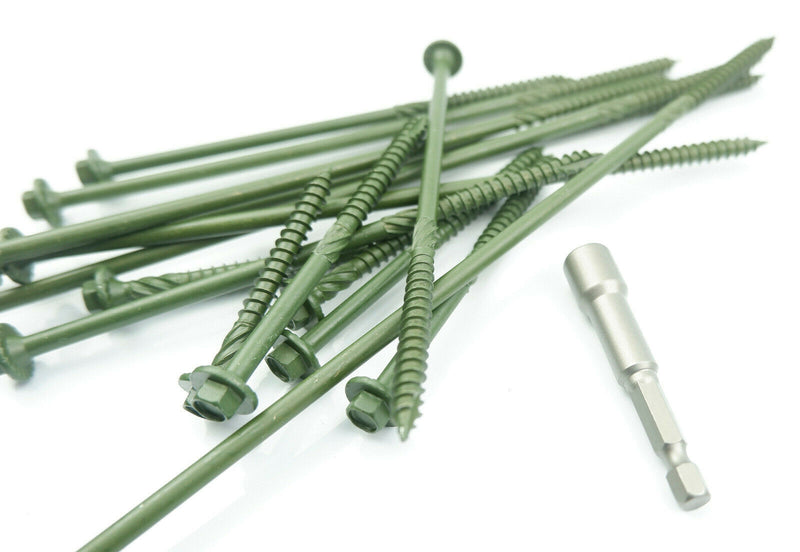 Spectre Landscape Screws Timber Sleeper Decking Fencing Fixing Hex Head 50 Pack