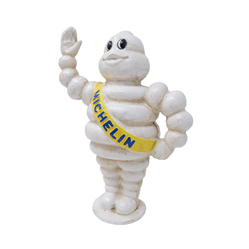 Cast Iron Waving Michelin Man Money Box Coin Bank Mascot Bibendum Tyres