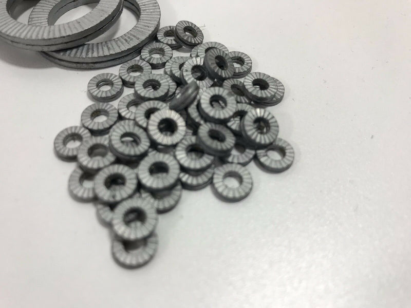 M3 Helico Nord Lock type lock Washers Wedge Sizes Steel Delta Protekt 3mm