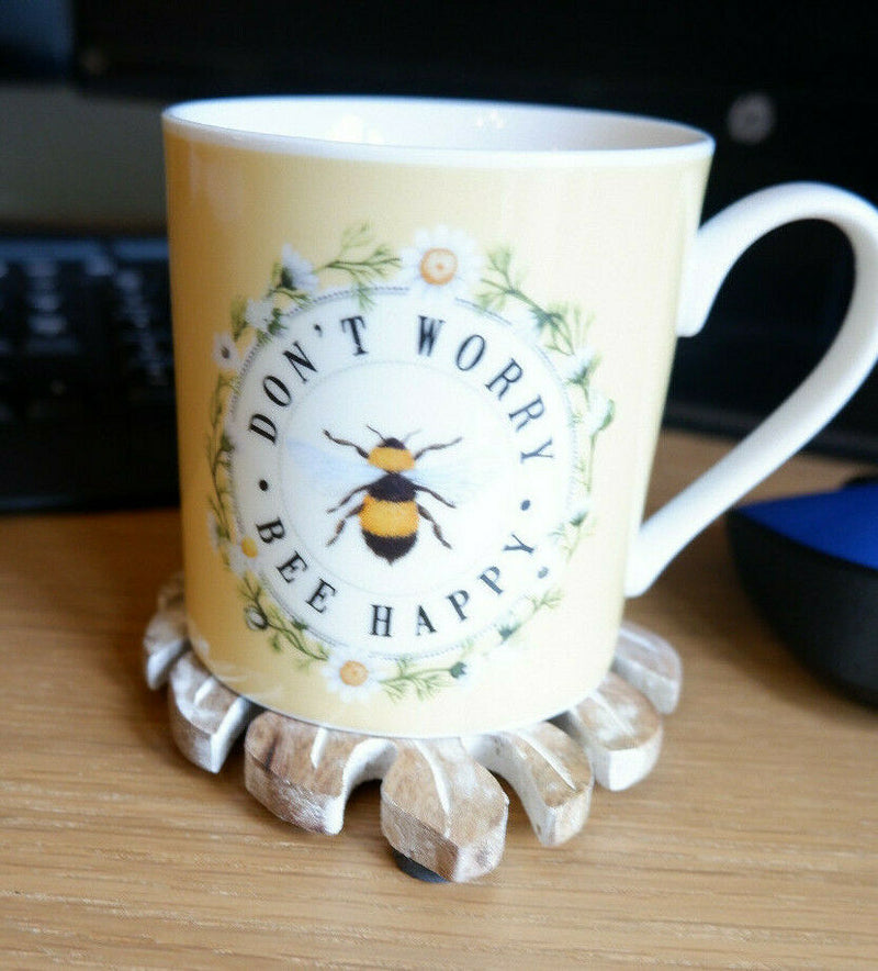 Rustic 4 Set Wooden Plant Leaf Drink Tea Coffee Cup Coasters  Natural Home Decor