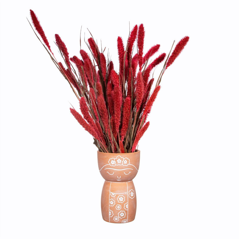 Sass & Belle Frida Kahlo Terracotta Vase Mexican Design