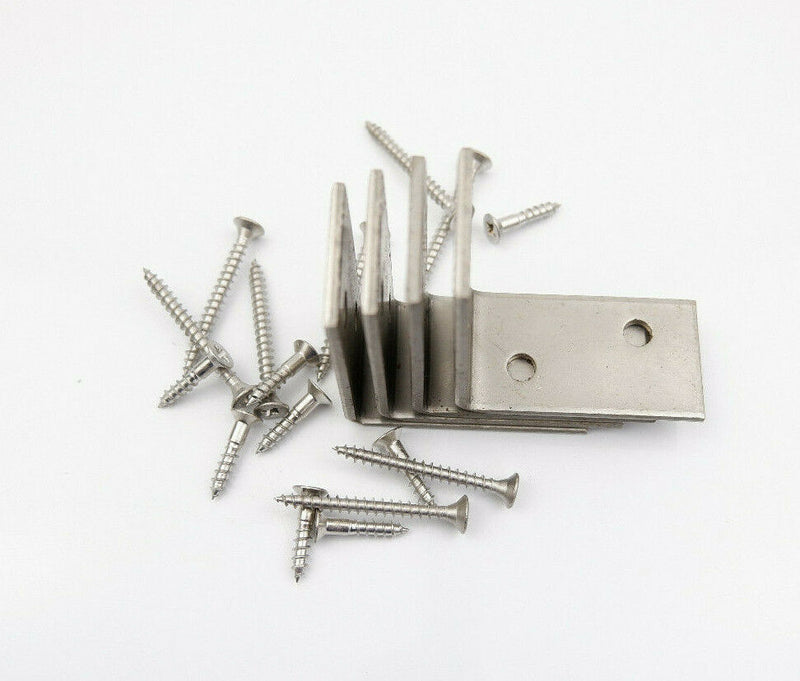 Taurus Stainless Steel Decking Handrail Bracket 50 x 50 x28mm + 16 Screws Kit