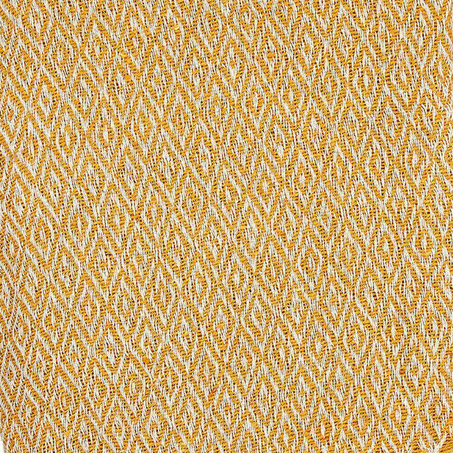 Scandi Boho Blanket Throw, Mustard Yellow Living Room Bedroom Herringbone Tassel