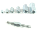 ALLTHREAD CONNECTORS THREADED ROD BAR STUD HEXAGON CONNECTING NUTS ZINC PLATED