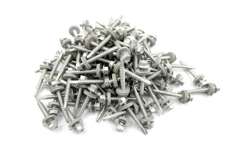 (Pack OF 100) 5.5 x 43mm Tech Screws for Roofing & Cladding Self Drill Tek Screw