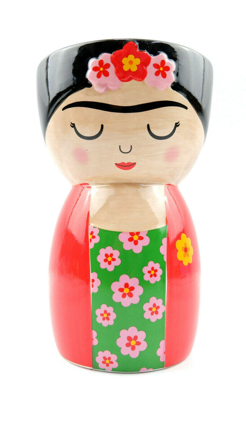 Sass & Belle Frida Kahlo Body Shaped Flower Vase Planter Mexican Decor Gift